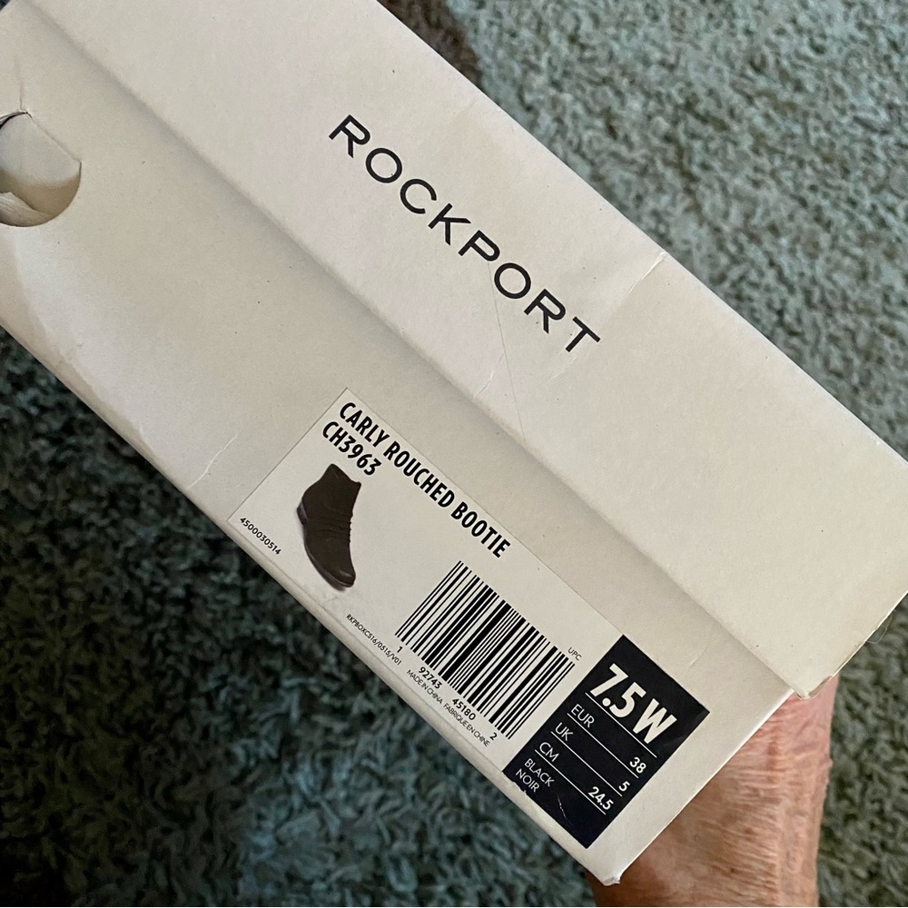 NWT! ROCKPORT 7.5 Wide Width Carly Rouched Bootie - Picture 3 of 11